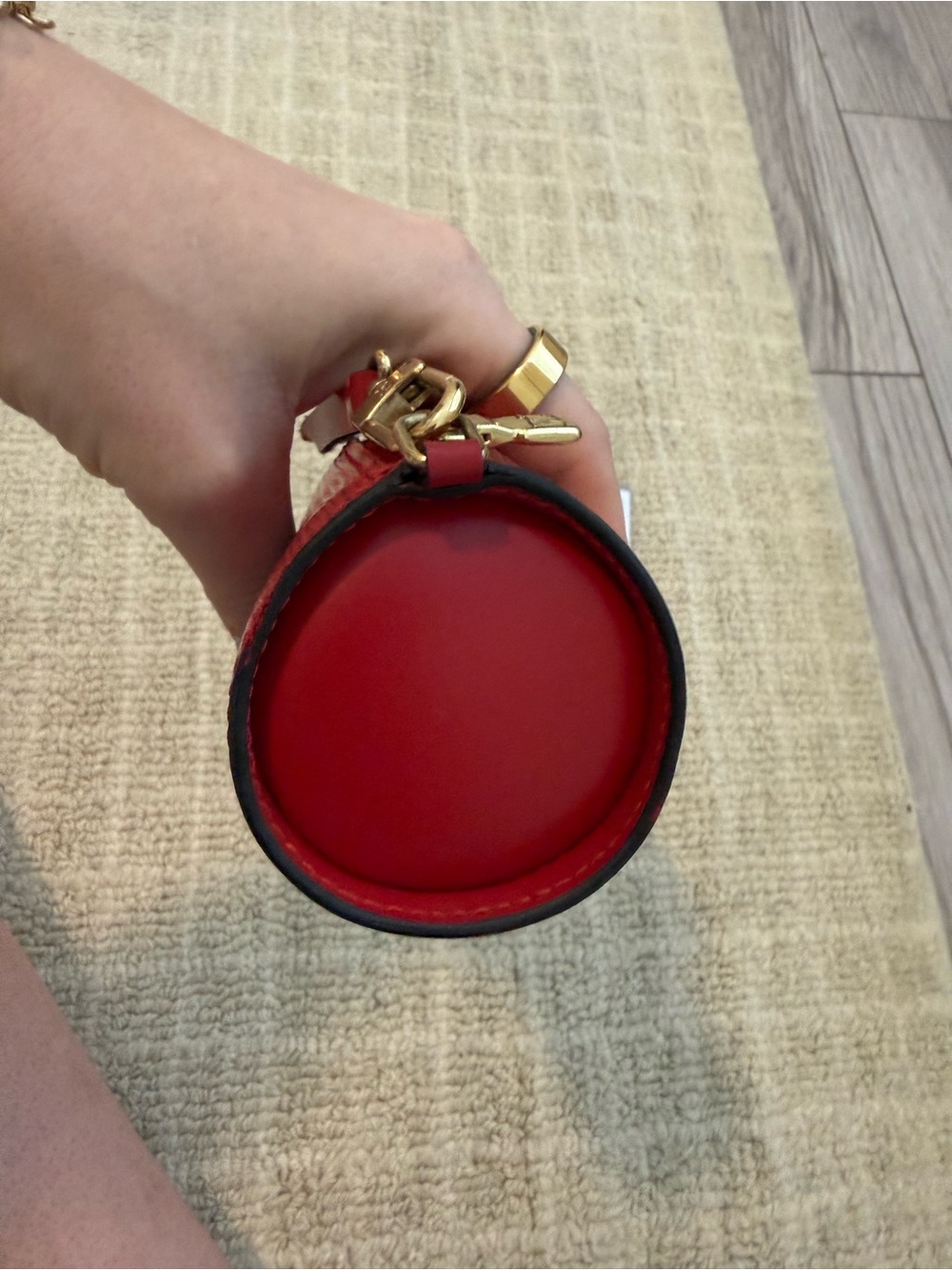 Louis Vuitton Red Epi Leather Cylindrical Wristlet Clutch - Picture 6 of 6